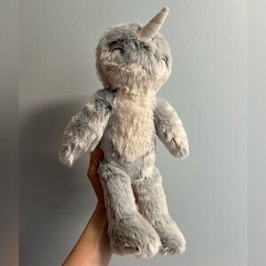 Slumberkins Narwhal Kin Gray 12"